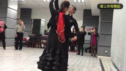 交谊舞 伦巴《红雪莲》舞蹈配合默契